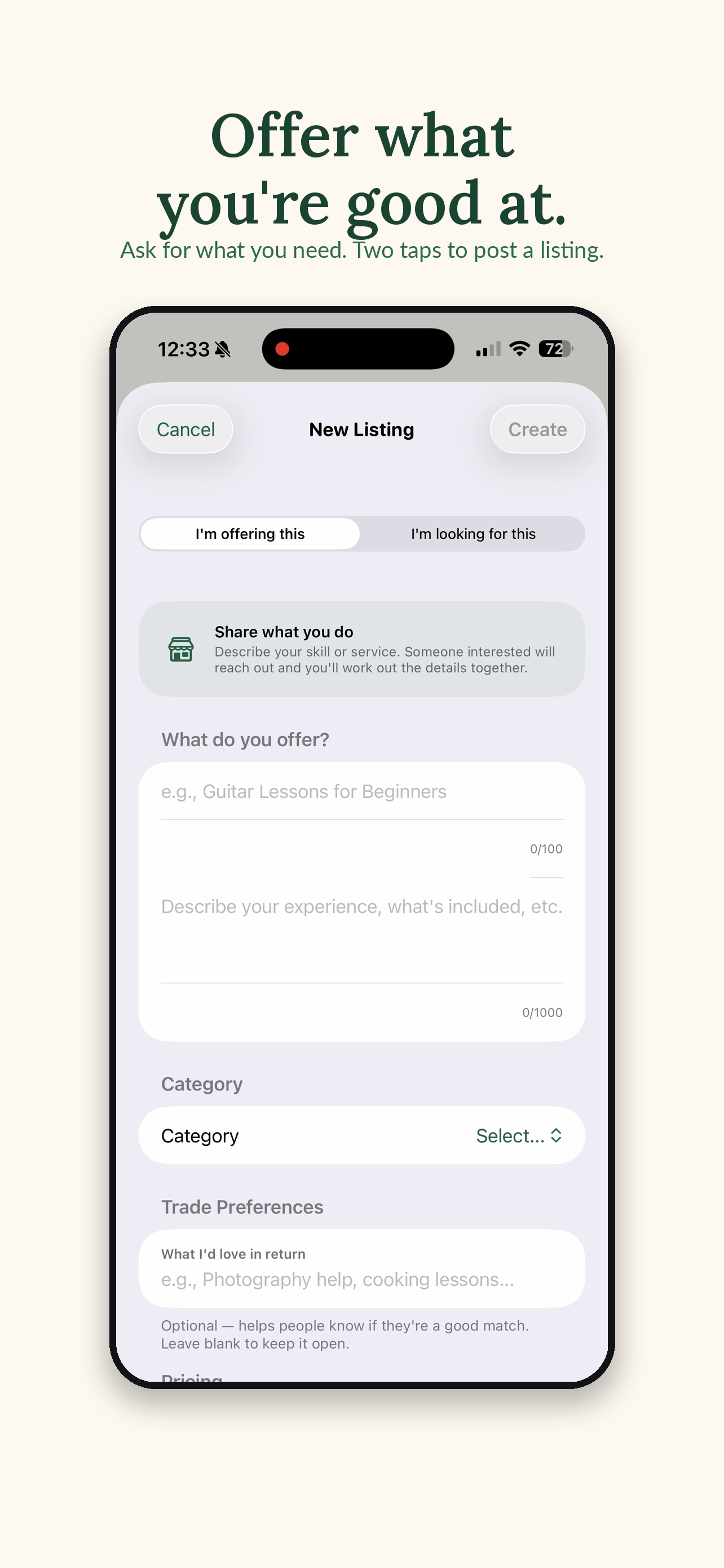 Swappr — Create